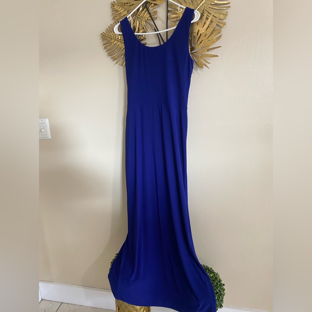 Ralph Lauren Royal Blue Draped Dress - Picture 3 of 4